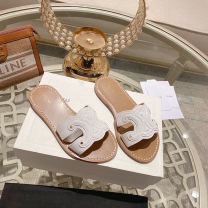 CLN Fashion Leather Flat Slippers 0725041401