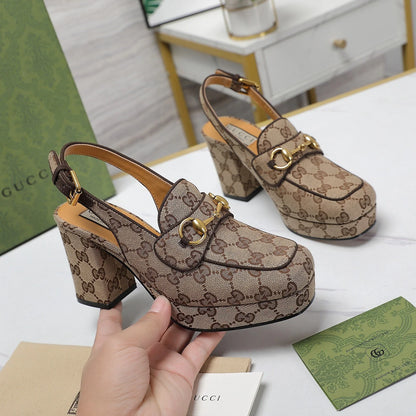 New Women's Horsebit Mid-heeled Sandals and High Heels