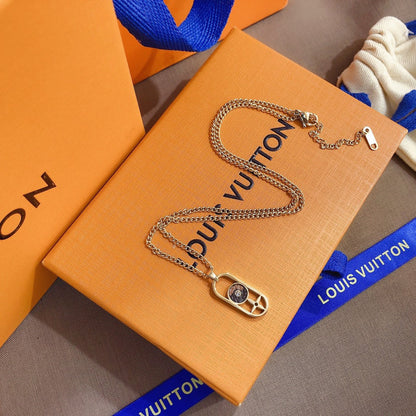 L Family Vintage Leather Necklace 1025092224