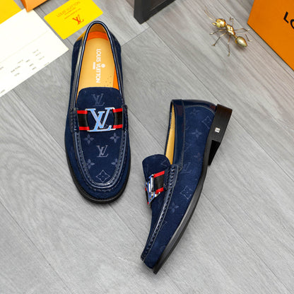 Lvv suede printed cowhide upper leather shoes 0725073008