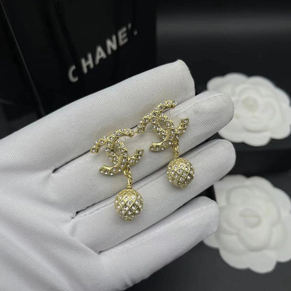Fashionable Tassel Full Diamond Earrings 1024010313