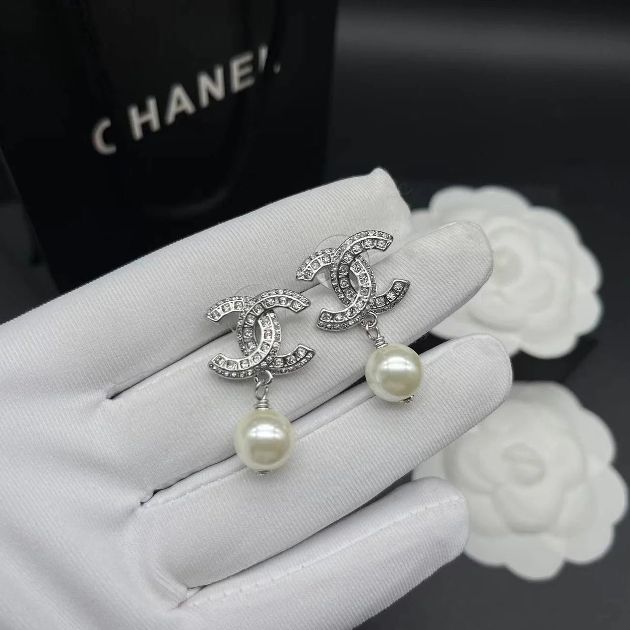 Fashionable Tassel Full Diamond Earrings 1024010313