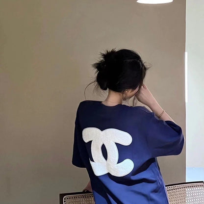 Couple's Towel Embroidered Versatile Half-Sleeve 1024032908