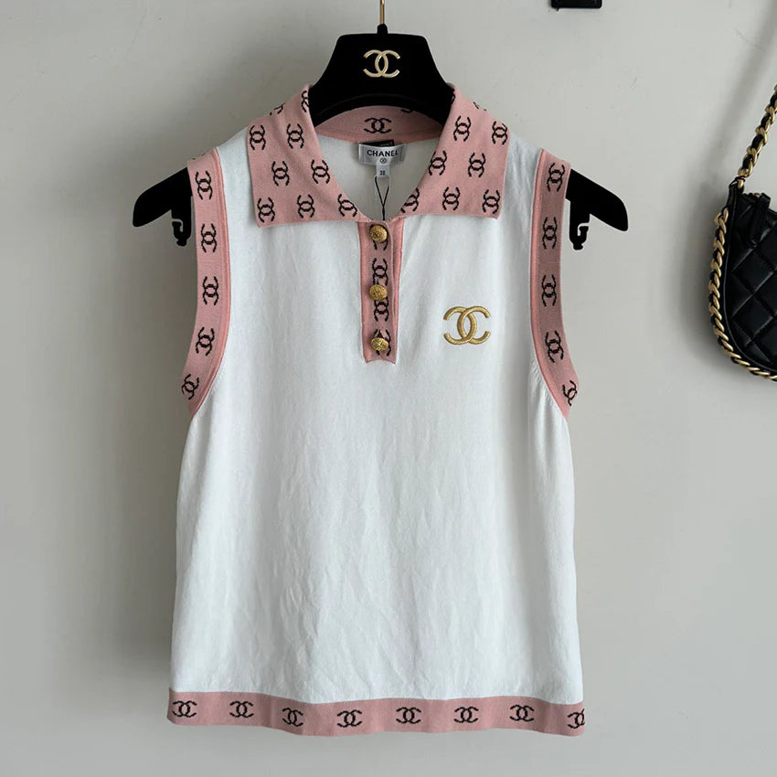 New Fashion All-match Knitted Lapel Vest 1024061220