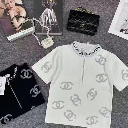 Fashion short sleeved T-shirt knit sweater 1024022613