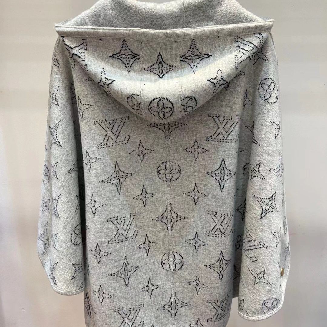 New Hooded Knitted Top Casual Elegant Fashion Cape Jacket 1024030820