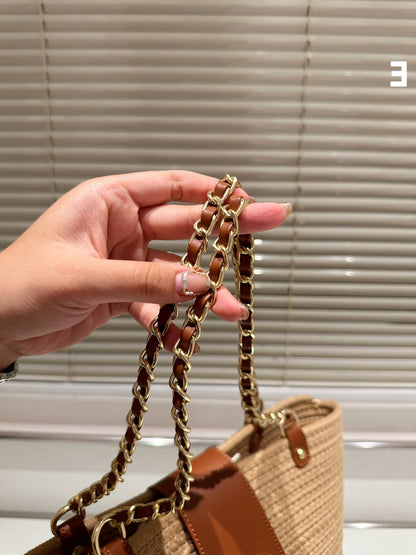 CNL summer woven leather handbag 0724041120