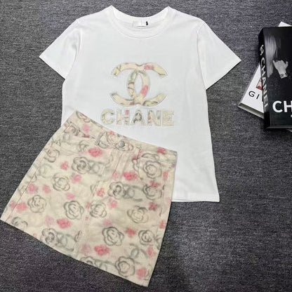 New fashion versatile T-shirt skirt suit 1025042104