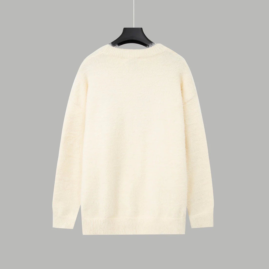 Classic Plush Jacquard Crew Neck Sweater 1024101014