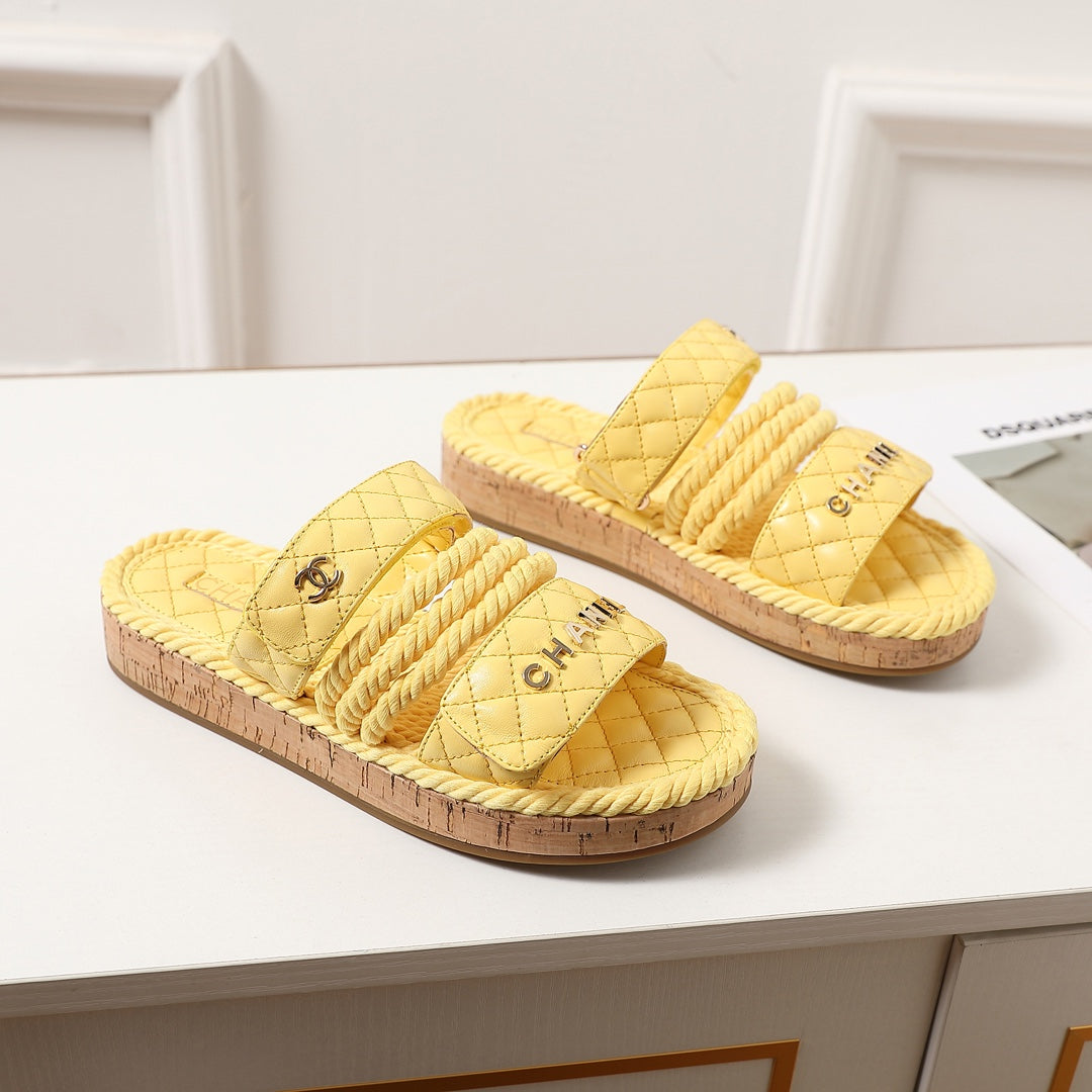 CNL knotted diamond thick-soled slippers 0724060602