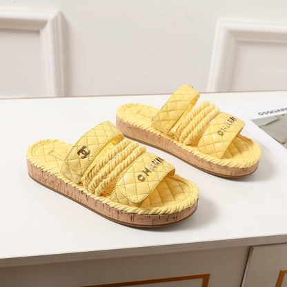 CNL knotted diamond thick-soled slippers 0724060602