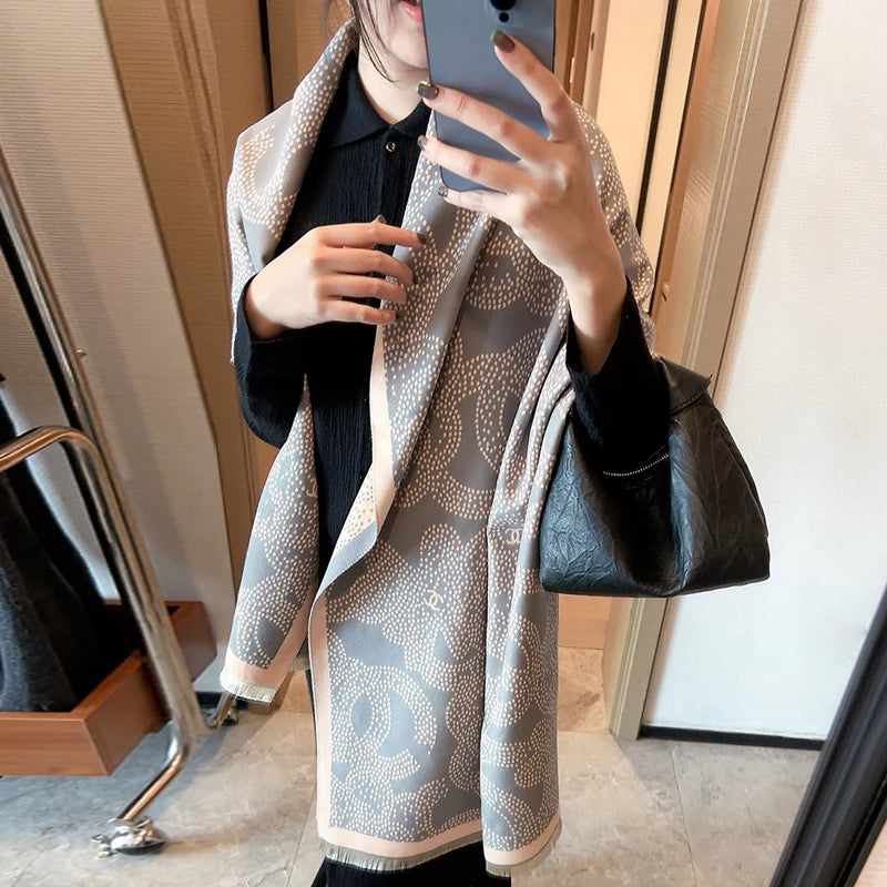 Fashion double-sided cashmere scarf 1024093005