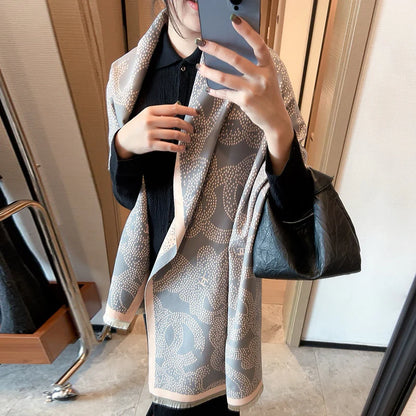 Fashion double-sided cashmere scarf 1024093005