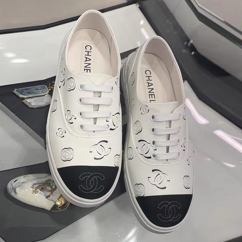 Fashion New Printed Women's Little White Shoes 1023120714