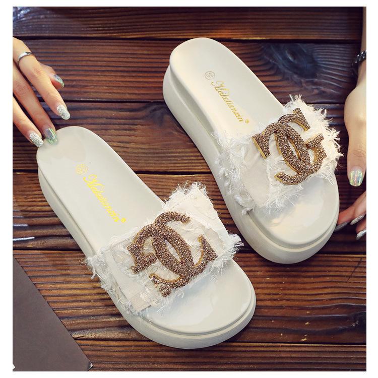 New Summer Fashion All-match Platform Slippers 1024062819