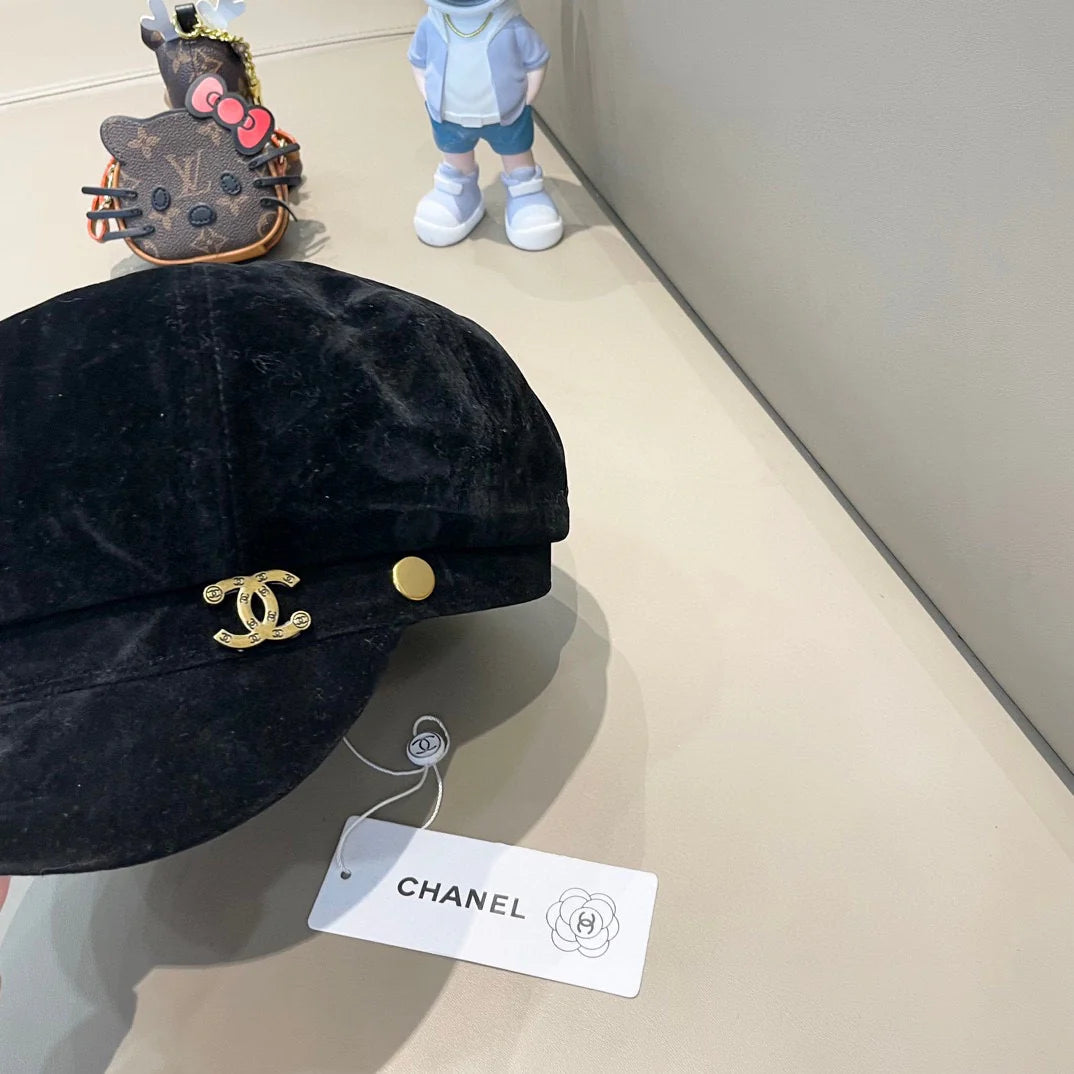 Fashion and versatile velvet octagonal duckbill cap 1024092907