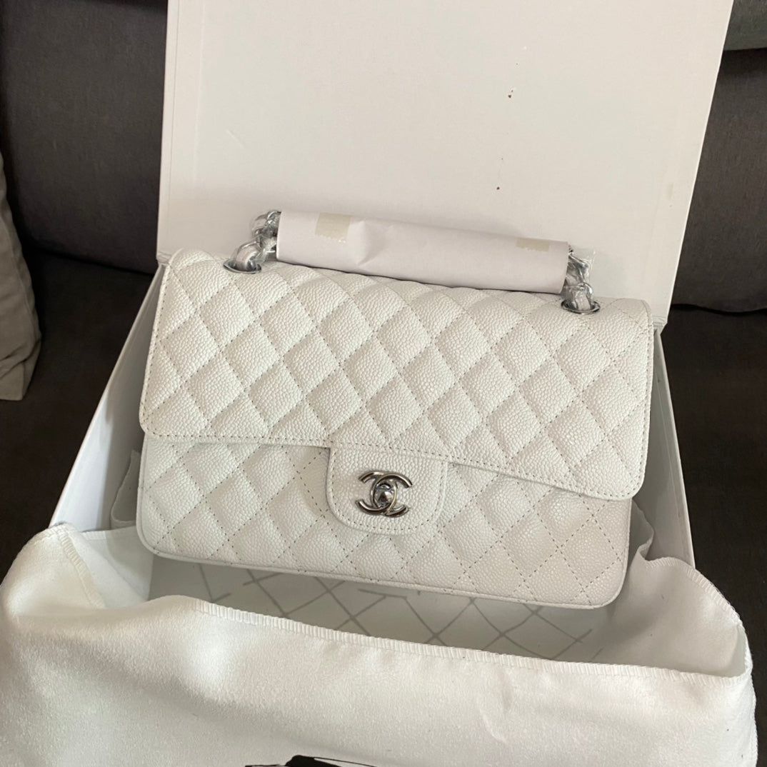 Flap Handbag With Silver-tone Metal