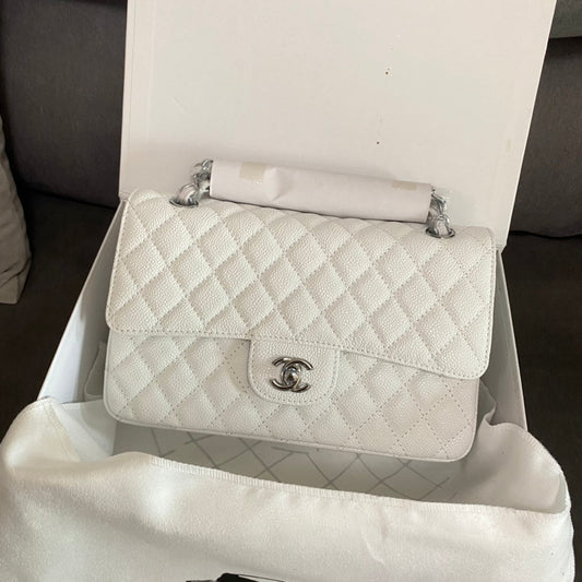 Flap Handbag With Silver-tone Metal