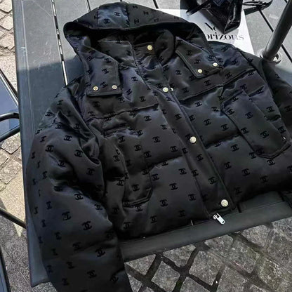 Short hooded down jacket 1024102902