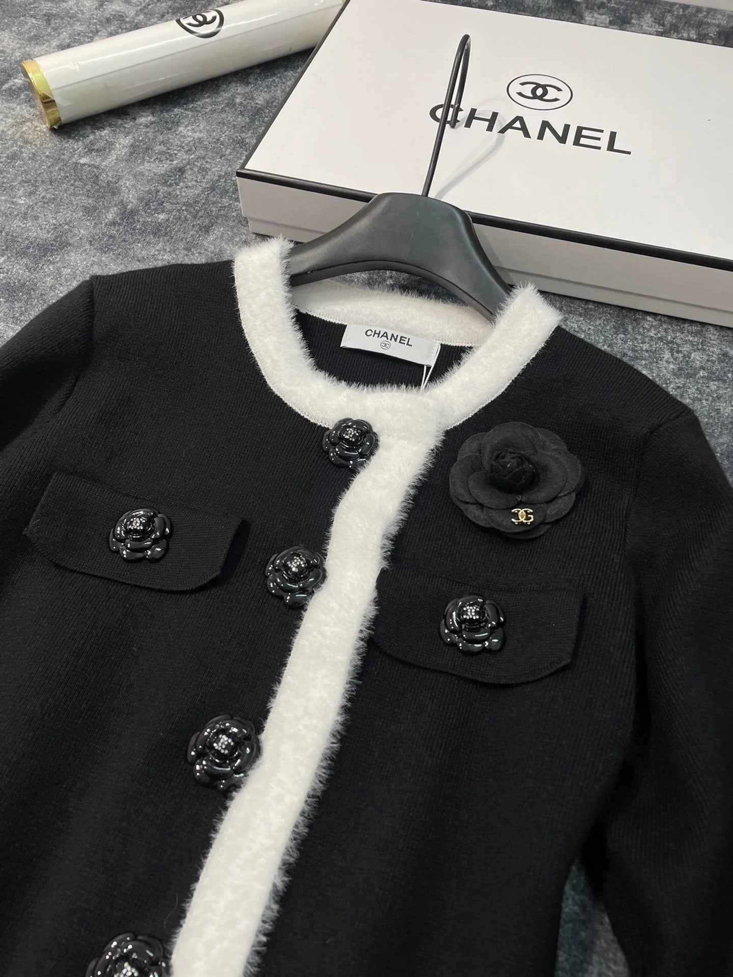 CHA Fashion Camellia Knitted Sweater Cardigan Jacket 0724012306