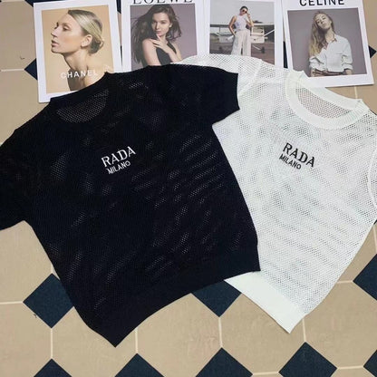 New Hollow Sweater Thin Short-sleeved 1024031412