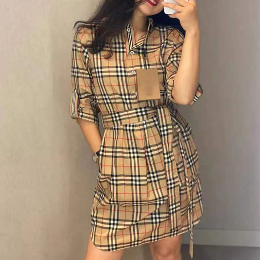 New classic plaid shirt skirt 1024050603