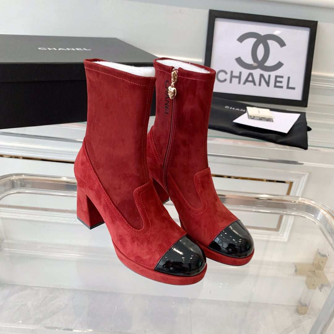 CNL Fashion Cashmere High Heel Boots 0724102316