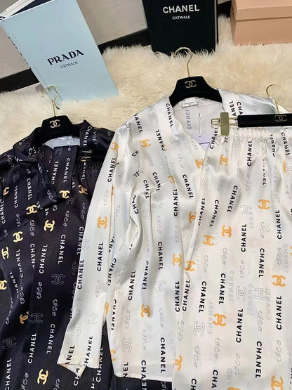 Premium Satin Print Shirt Trousers Suit 1024050910