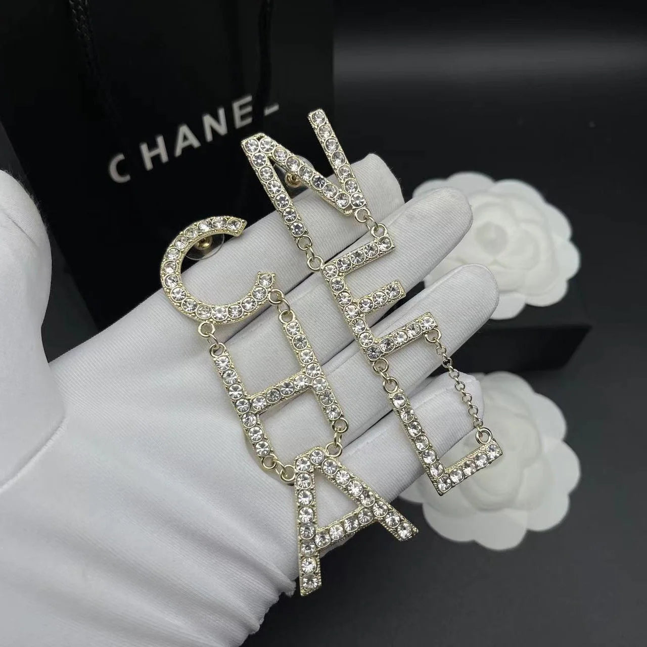 Fashionable Tassel Full Diamond Earrings 1024010313