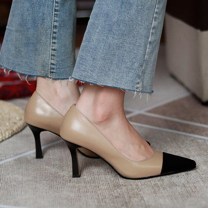 Fashion trend genuine leather high heels PD10060901