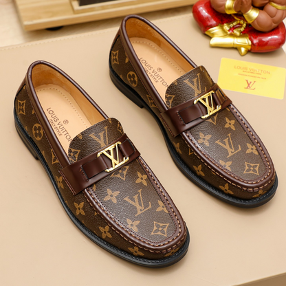 V print fashion leather shoes 0724050603