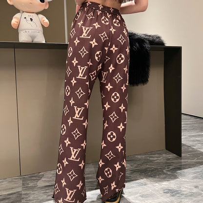 print wide-leg pants