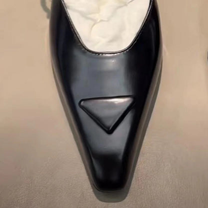 New Retro Shallow Mouth Pointed Mary Jane Single Shoes 1023122808