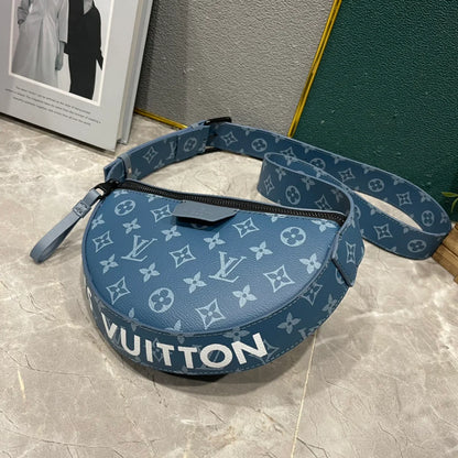 Hundred Shoulder Half Round Moon Bag 1025070324