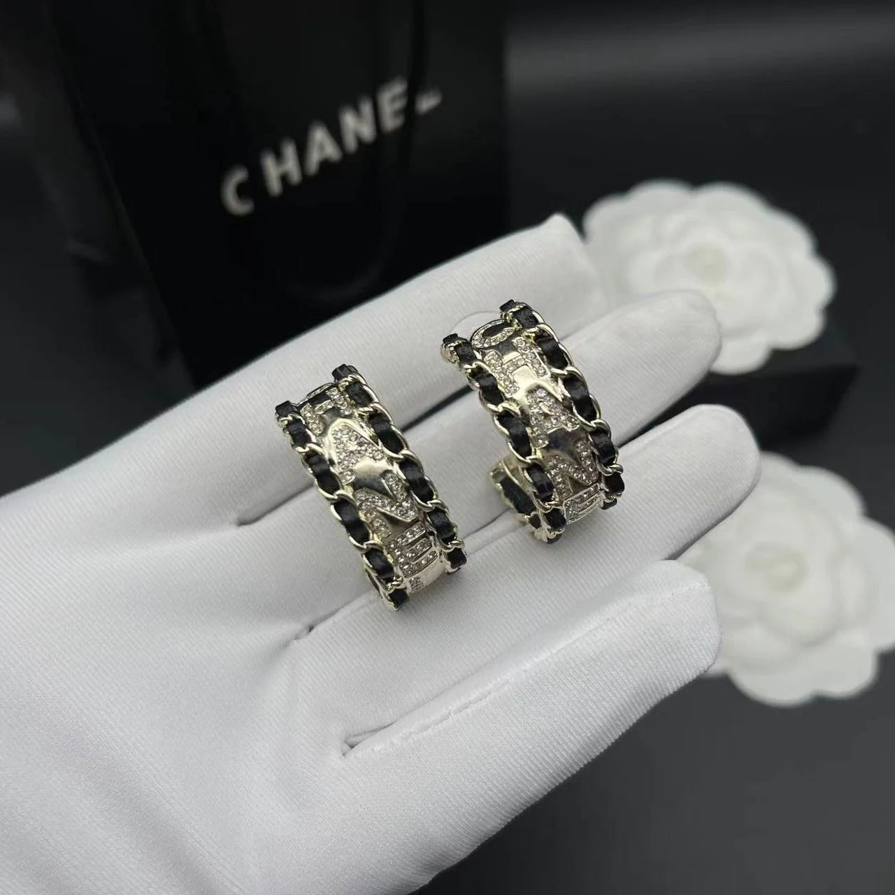 Fashionable Tassel Full Diamond Earrings 1024010313