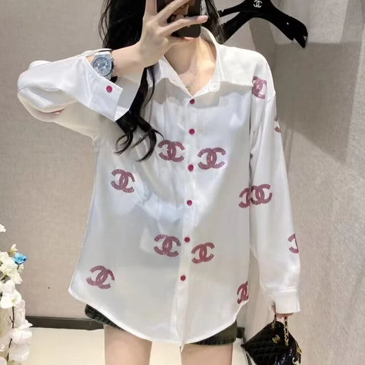 New Versatile Loose Long Sleeve Shirt 1024042910