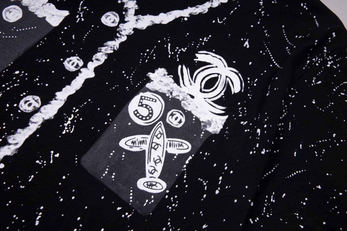 CNL hand-painted graffiti T-shirt 0724041503