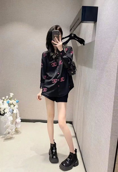 New Versatile Loose Long Sleeve Shirt 1024042910