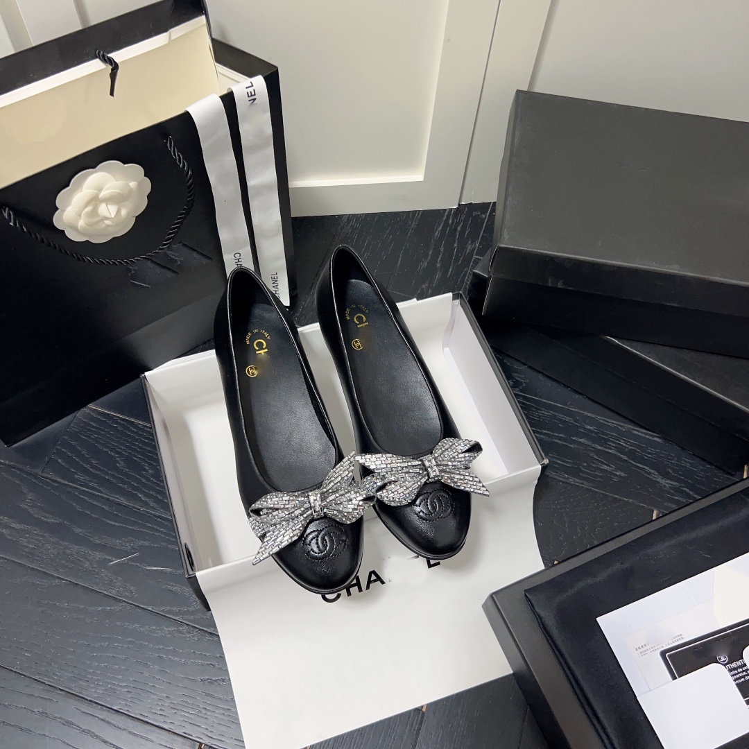 Classic Rhinestone Bow Espadrilles