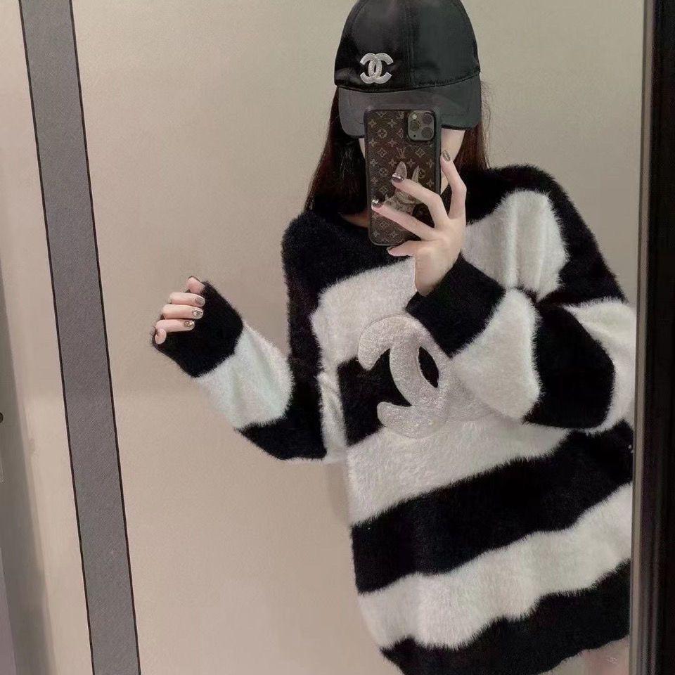 black and white striped sweater 0823113003