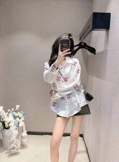 New Versatile Loose Long Sleeve Shirt 1024042910