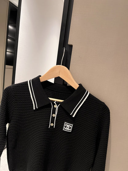 CNL Stand collar knitted long sleeve sweater 0724090303