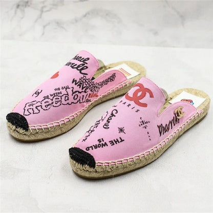 Fashion New Straw Semi-slip Shoes PD1023071717