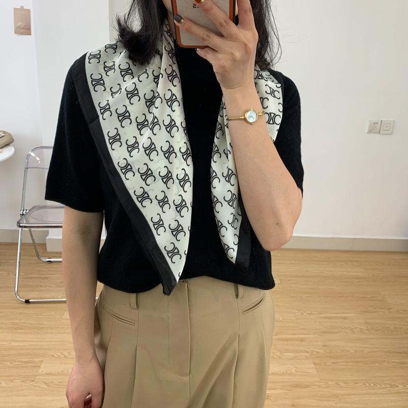 New French Retro Presbyterian Satin Scarf 1024051517