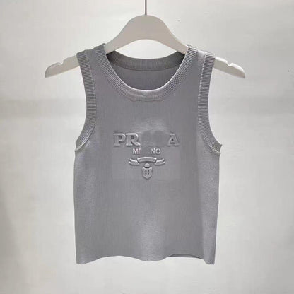 New Letter Knitted Vest Casual Base Shirt Top 1024031202