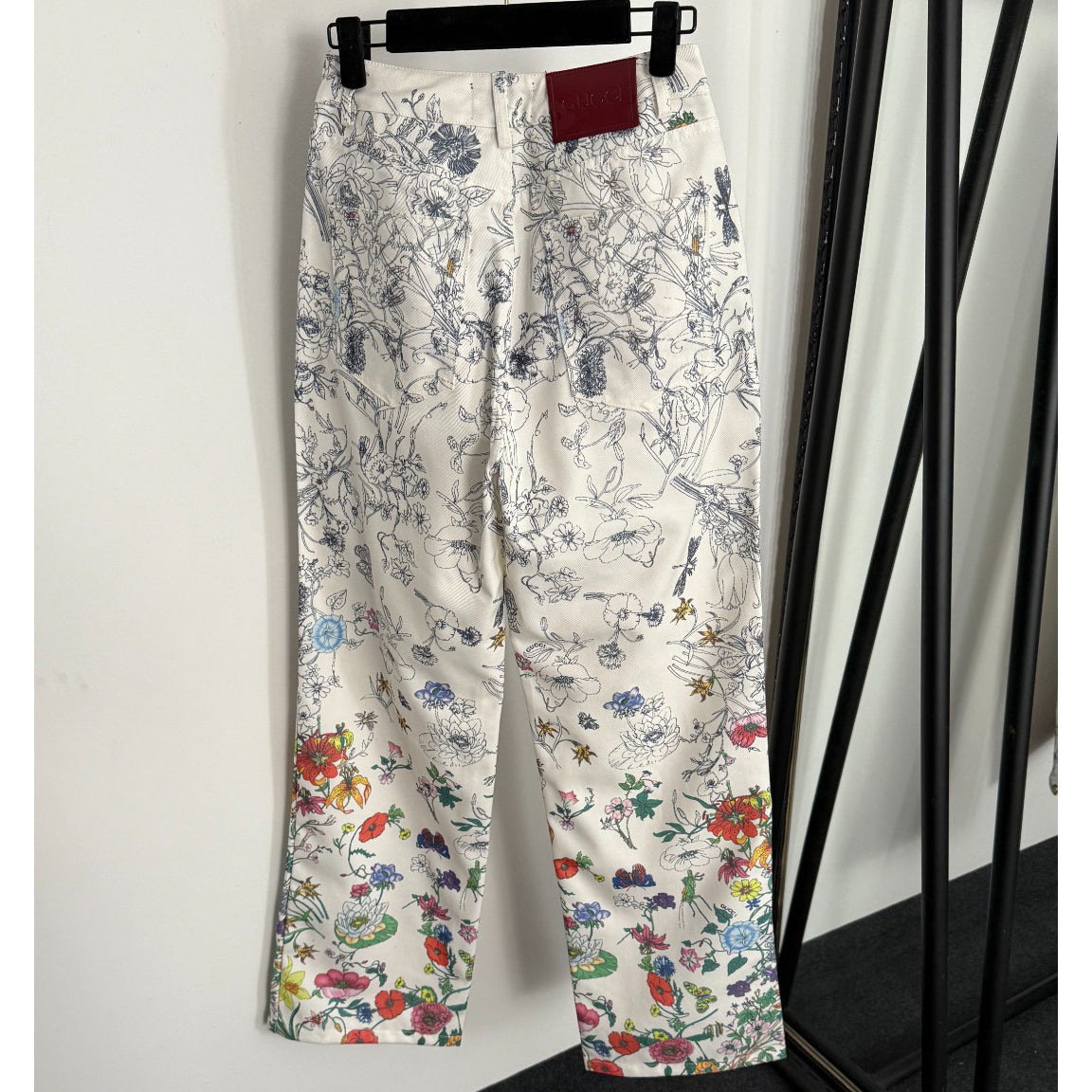 New Printed Straight-Leg Denim Pants 1025092312