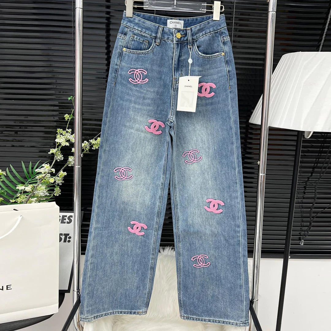 New fashion printed straight jeans 1024022308