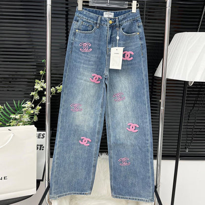 New fashion printed straight jeans 1024022308