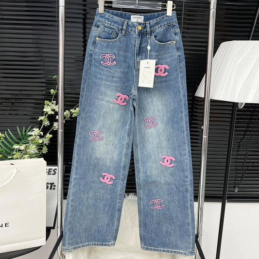 New fashion printed straight jeans 1024022308