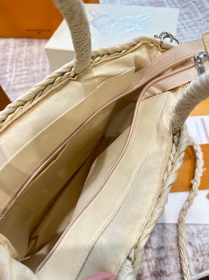 Lvv straw bag hat 2-piece set 0725070702